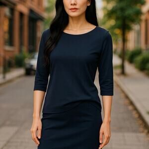 Saint James Navy Blue Garde Cote III UV Protection Top